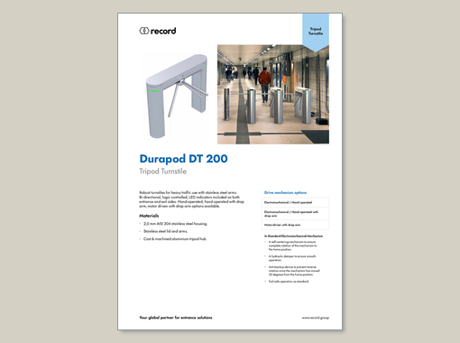 record Durapod DT 200 data sheet