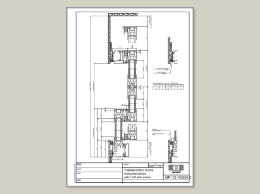 D-STA, Horizontal section with 1 left side screen