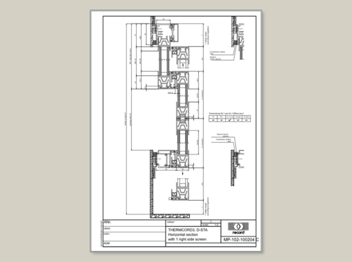 D-STA, Horizontal section with 1 right side screen