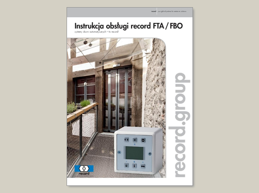 record FTA 20 (FBO) – Instrukcja obsługi